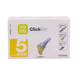 MYLIFE Clickfine švirkštimo priemonės adatos 5 mm 31 G, 100 vnt