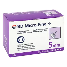 BD MICRO-FINE+ Rašiklio adatos 0,25x5 mm, 100 vnt