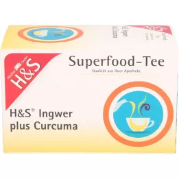 H&S Ginger plus ciberžolė filtro maišelis, 20X1,25 g
