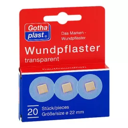 GOTHAPLAST Žaizdų tinkas 2,2 cm skaidrus, 20 vnt