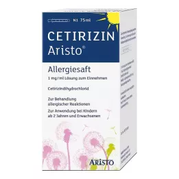 CETIRIZIN Aristo alergijos sirupas 1 mg/ml geriamojo tirpalas, 75 ml