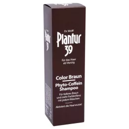 PLANTUR 39 spalvos rudas fito-kofeino šampūnas, 250 ml