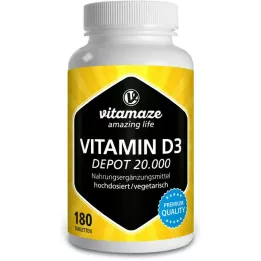VITAMIN D3 20 000 TV Depot didelės dozės tabletės, 180 vnt