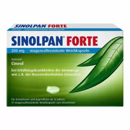 SINOLPAN forte 200 mg skrandyje neirios minkštos kapsulės, 21 vnt