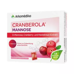 CRANBEROLA Manozės milteliai geriamajam tirpalui, 14x4 g