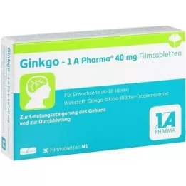 GINKGO-1A Pharma 40 mg plėvele dengtos tabletės, 30 vnt