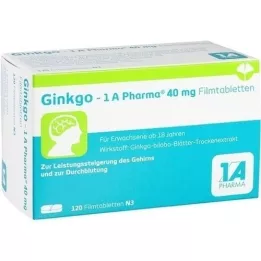 GINKGO-1A Pharma 40 mg plėvele dengtos tabletės, 120 vnt