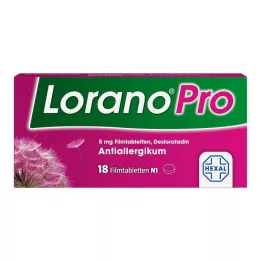 LORANOPRO 5 mg plėvele dengtos tabletės, 18 vnt