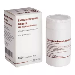 CALCIUMCARBONAT ABANTA 500 mg kramtomosios tabletės, 100 vnt