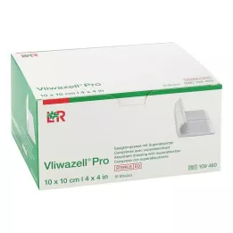 VLIWAZELL Pro superabsorbentas kompresas sterilus 10x10 cm, 10 vnt