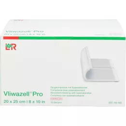 VLIWAZELL Pro superabsorbentas kompresas sterilus 20x25 cm, 10 vnt