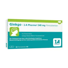 Ginkgo – 1 A Pharma® 240 mg plėvele dengtos tabletės, 60 vnt