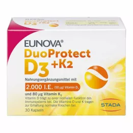 EUNOVA DuoProtect D3+K2 2000 TV/80 μg kapsulės, 30 vnt