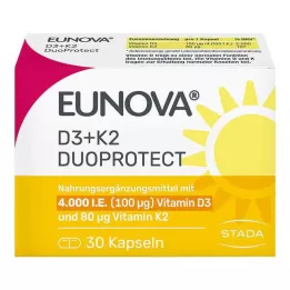 EUNOVA DuoProtect D3+K2 4000 TV/80 μg kapsulės, 30 vnt