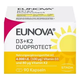 EUNOVA DuoProtect D3+K2 4000 TV/80 μg kapsulės, 90 vnt