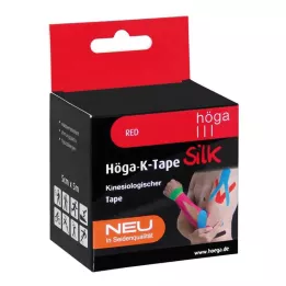 HÖGA-K-TAPE Šilkas 5 cmx5 m l.fr.raudona kineziol.Juosta, 1 vnt