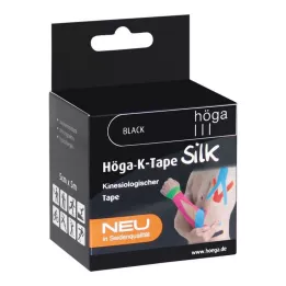 HÖGA-K-TAPE Šilkas 5 cmx5 m l.fr.juodas kineziolis.Juosta, 1 vnt