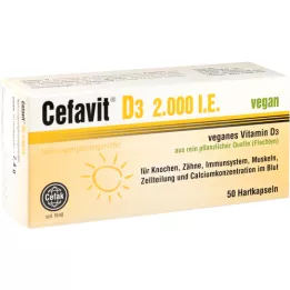CEFAVIT D3 2000 TV veganiškos kietos kapsulės, 50 vnt