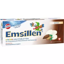 EMSILLEN Vaikiškos pastilės gerklei kakava, 20 vnt