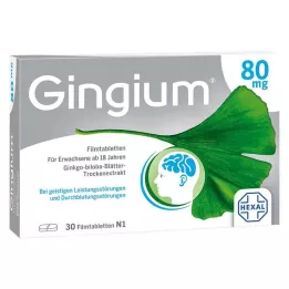 GINGIUM 80 mg plėvele dengtos tabletės, 30 vnt