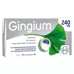 GINGIUM 240 mg plėvele dengtos tabletės, 60 vnt