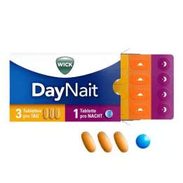 WICK DayNait plėvele dengtos tabletės, 16 vnt