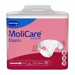 MOLICARE Premium Elastic Briefs 7 drops dydis L, 30 vnt