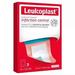 LEUKOPLAST Leukomed Sorbact sterilus 5x7,2 cm, 3 vnt