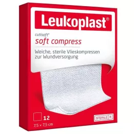 LEUKOPLAST Cutisoft fleece kompr. 7,5x7,5 cm sterilus, 12 vnt