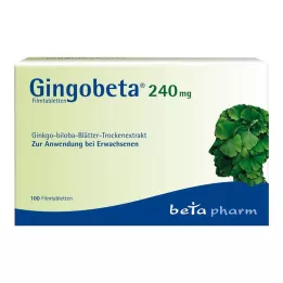 GINGOBETA 240 mg plėvele dengtos tabletės, 100 vnt