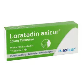 LORATADIN axicur 10 mg tabletės, 7 vnt