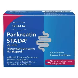 PANKREATIN STADA 20 000 skrandyje neirių kietų kapsulių, 50 vnt