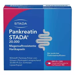 PANKREATIN STADA 20 000 skrandyje neirių kietų kapsulių, 200 vnt
