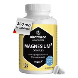 MAGNESIUM 350 mg komplekso citratas/oksidas/anglis.vegan, 180 vnt