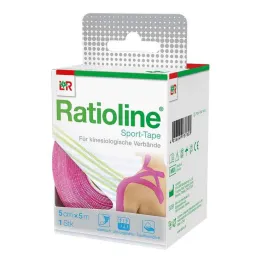 Ratioline sportinė juosta 5 cmx5 m rožinė, 1 vnt