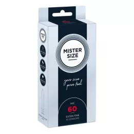 MISTER 60 dydžio prezervatyvai, 10 vnt