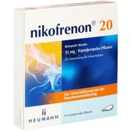 NIKOFRENON 20 Heumann transderminių pleistrų, 14 vnt