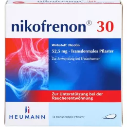 NIKOFRENON 30 Heumann transderminių pleistrų, 14 vnt