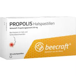 BEECRAFT Propolio gerklės pastilės, 30 vnt