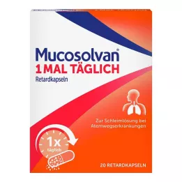 MUCOSOLVAN 1 kartą per dieną pailginto atpalaidavimo kapsulės, 20 vnt