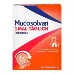 MUCOSOLVAN 1 kartą per dieną pailginto atpalaidavimo kapsulės, 50 vnt