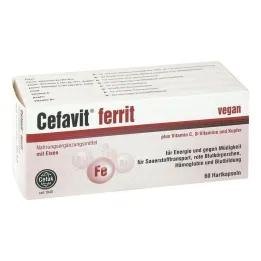 Cefavit ferito kietos kapsulės, 60 vnt