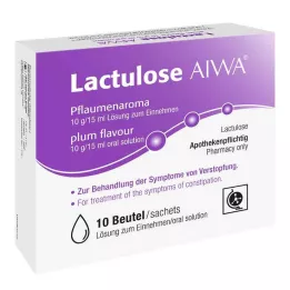 LACTULOSE AIWA Slyvų skonio 10 g/15 ml tirpalas vienam, 10X15 ml