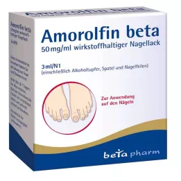 AMOROLFIN beta 50 mg/ml veikliosios medžiagos nagų lakas, 3 ml