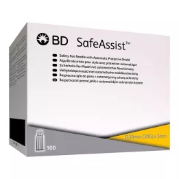 BD SAFEASSIST Apsauginės švirkštimo priemonės adatos 30 G 5 mm, 100 vnt