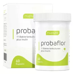 NUPURE probaflor probiotikai žarnynui valyti Kps., 60 vnt