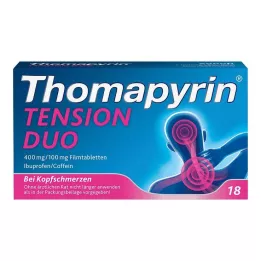 THOMAPYRIN TENSION DUO 400 mg/100 mg plėvele dengtos tabletės, 18 vnt