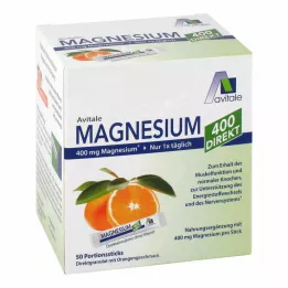 MAGNESIUM 400 tiesioginių Oranžinių porcijų pagaliukų, 50X2,1 g