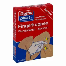 Gothaplast pirštų galiukų žaizdų pleistrai elastiniai 2 dydžiai, 10 vnt