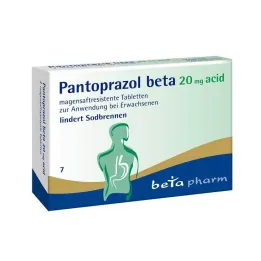 Pantoprazole beta 20 mg rūgšties skrandyje neirios tabletės, 7 vnt